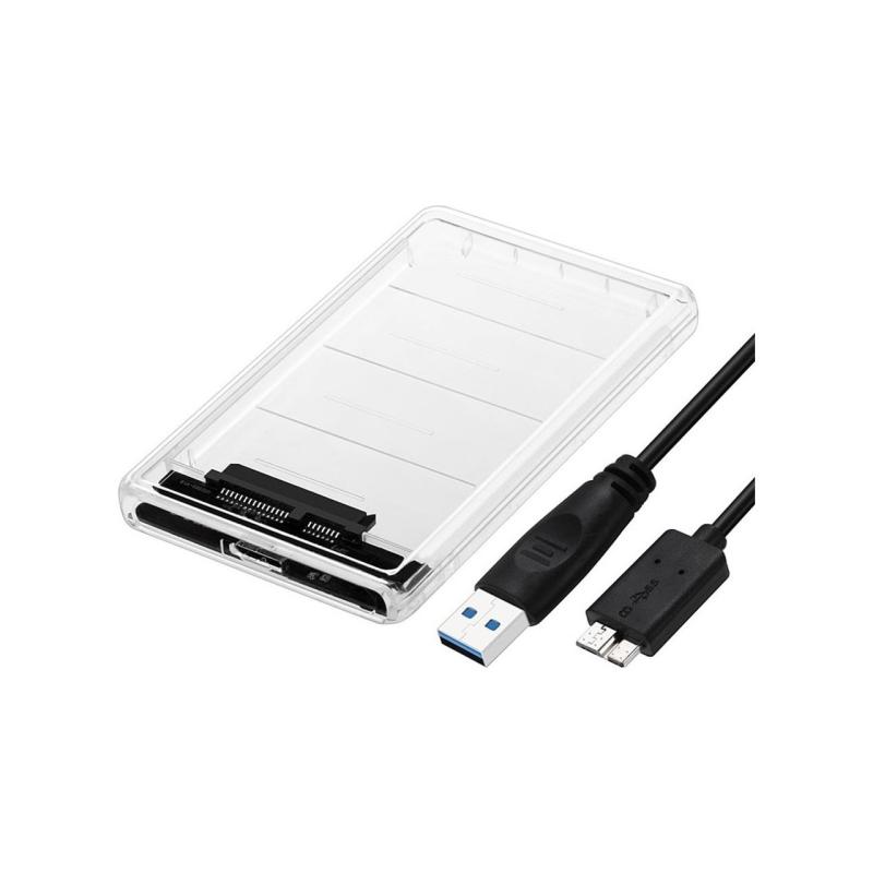MULTICOLOR 2.5 USB 3.0 Harici SSD Harddisk Şeffaf Taşınabilir HDD Kutusu MC-4266