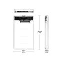 MULTICOLOR 2.5 USB 3.0 Harici SSD Harddisk Şeffaf Taşınabilir HDD Kutusu MC-4266