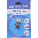 MULTICOLOR MC303 Wifi Adaptör 300Mbps Güçlü Çekim Gücü  NANO USB ADAPTÖR