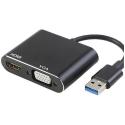NIVATECH NTC-1312 USB to HDMI+VGA  ADAPTOR Usb 3.0 To Hdmi Vga 1080P Monitör Genişletici Çevirici Dönüştürücü Adapt