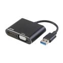 NIVATECH NTC-1312 USB to HDMI+VGA  ADAPTOR Usb 3.0 To Hdmi Vga 1080P Monitör Genişletici Çevirici Dönüştürücü Adapt