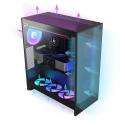 NZXT H7 FLOW(2024) RGB BLACK Tempered Glass USB 3.2 PSU YOK ATX Mid Tower Kasa CM-H72FB-R1