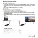PCPRO HDWE07 150M WIRELESS KABLOSUZ HDMI EXTENDER KABLOSUZ  HDMI GORÜNTÜ AKTARICI
