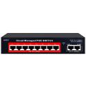 PCPRO PS208G 8 PORT 10/100mbps + 2 GIGABIT PORT SWİCH POE 120W Cepten yönetilebilir