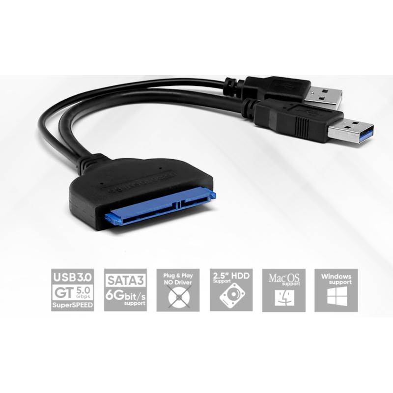 PCPRO USB 3.0 2.5 Inç Sata SSD HDD Okuma Kablosu HDD SSD 22 Pin