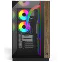 POWERBOOST JBST-PBA100B ECLIPSE SİYAH 8*ARGB Fan Triple Temperli Cam Type-C Ahşap Mid-T Seaview ATX Gaming Kasa Akvaryum