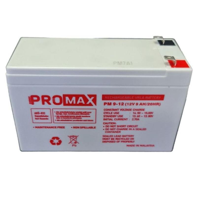 PROMAX ENERGY PM9-12-F2 12V 9AH/20HR UPS Tip Akü AKÜ-832