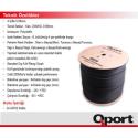 QPORT Q-CATO2 500MT UTP CAT6 OUTDOOR NETWORK KABLO SIYAH 23AWG 0.58MM