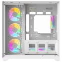 Rampage KAIZER Kumandalı 7*12cm ARGB Fan+Kontrolcü PWM Fanlı ATX/M-ATX Beyaz Oyuncu Kasası PSU YOK 