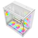 Rampage KAIZER Kumandalı 7*12cm ARGB Fan+Kontrolcü PWM Fanlı ATX/M-ATX Beyaz Oyuncu Kasası PSU YOK 