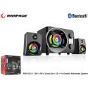 Rampage RMS-G8 Antares 2+1 25W Bluetooth+USB-SD-FM Rainbow Siyah Led Işıklı Gaming Speaker Hoparlör