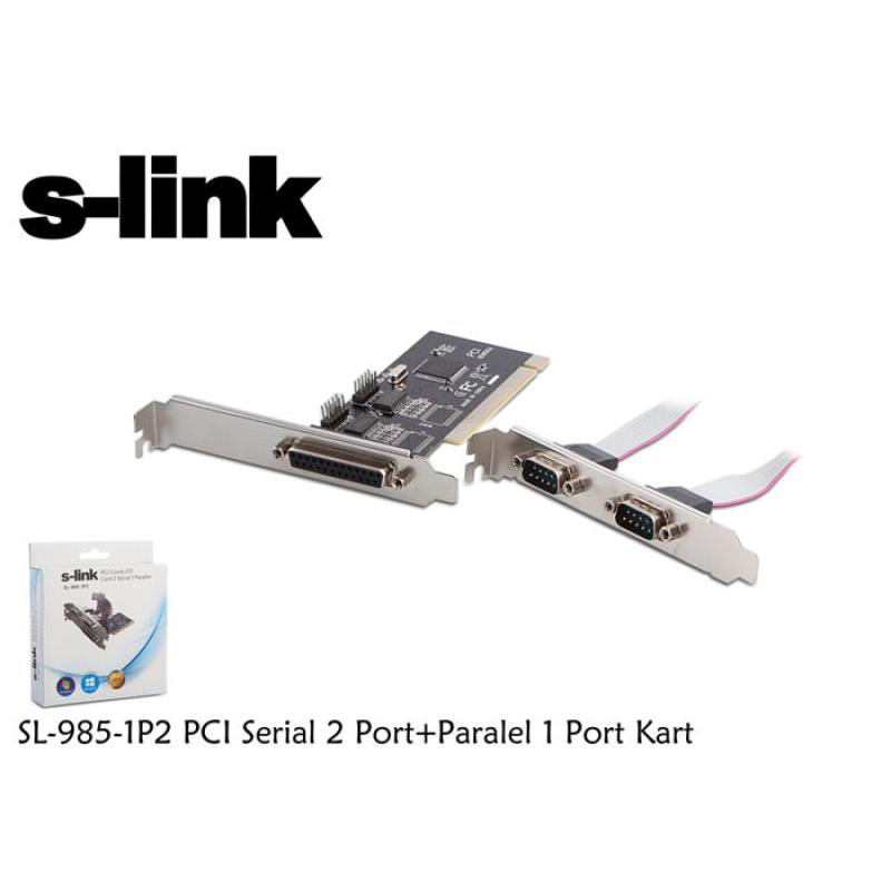 S-link SL-985-1P2 RS232 2 PORT+1 PARALEL  PCI KART