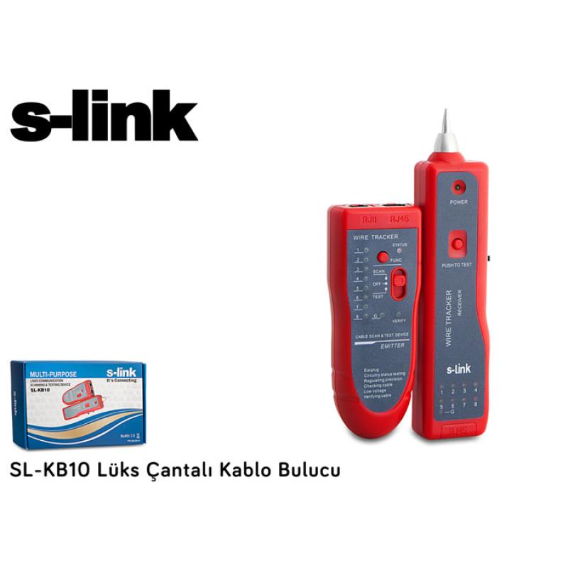 S-link SL-KB10 Lüks Çantalı Kablo Bulucu-Test Cihazı 