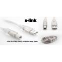 S-link SL-U2005 Usb2.0 5m Şeffaf Yazıcı Kablo  5MT