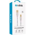 S-link Slx-328 S-Lınk 3 Metre Usb 2.0 Yazıcı Kablosu (Am-Bm) 3MT