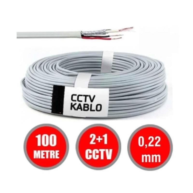 PCPRO 100MT METRE 2+1 (2*0,22)  KABLO CCTV 21022100