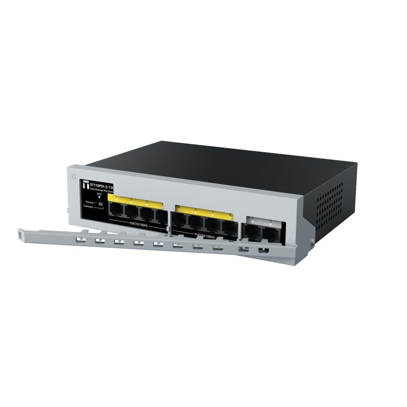 STONET POE ST106PDI 4 Port Fast Ethernet POE Switch - Emniyet Kilitli 65W 4+2 100