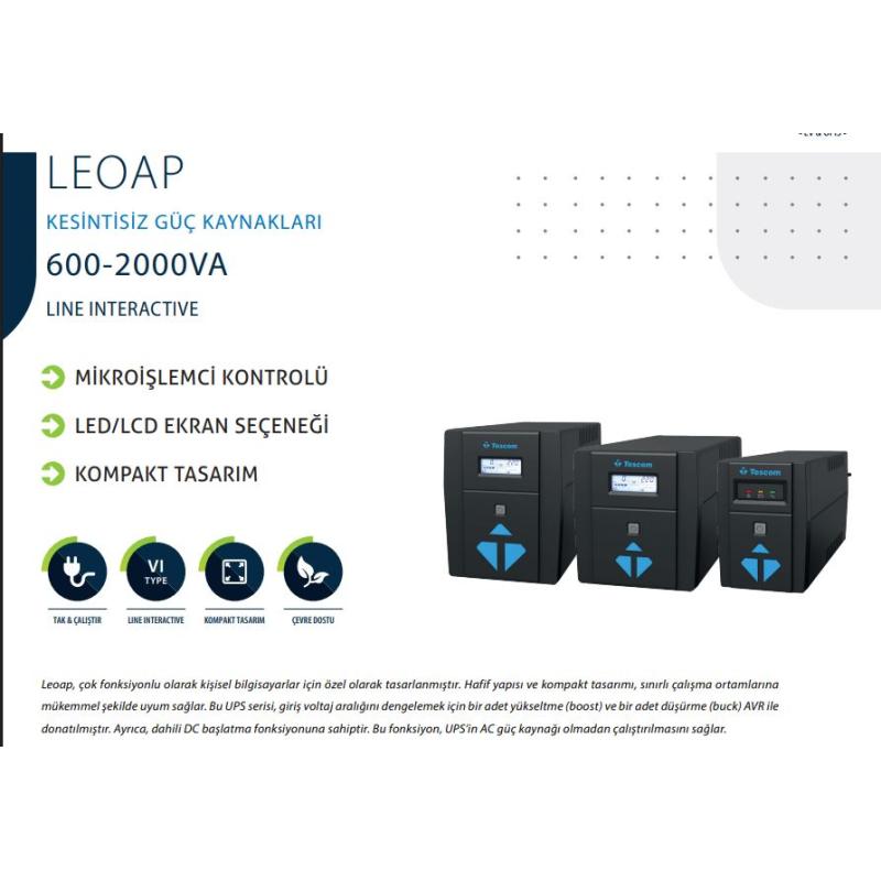 TESCOM LEO1000AP 1000VA 2x12V/7AH LINE INTERACTIVE UPS 900020312