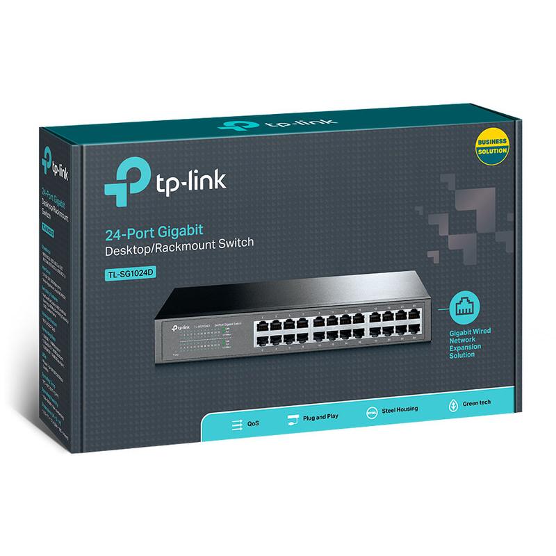 TP-LINK 24 PORT TL-SG1024D 24 PORT 10/100/1000 R.MOUNT