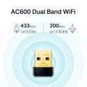  TP-LINK ARCHER T2U NANO AC600 2.4GHz 200Mbps+5GHz 433 Mbps,USB 2.0 NANO DUAL BAND WiFi USB ADAPTÖR  ANTENLİ USB WİFİ