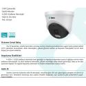 ttec 2MP 2.8mm Lensli IR IP Dome Kamera H265+ IPDP-2330M-M-Lite dahili mikrofon 