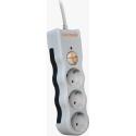 TUNÇMATİK  3LÜ TSK19009 1.5 Metre Kablolu Akım Korumalı Priz Anahtarlı Beyaz TSK19009 3 LÜ