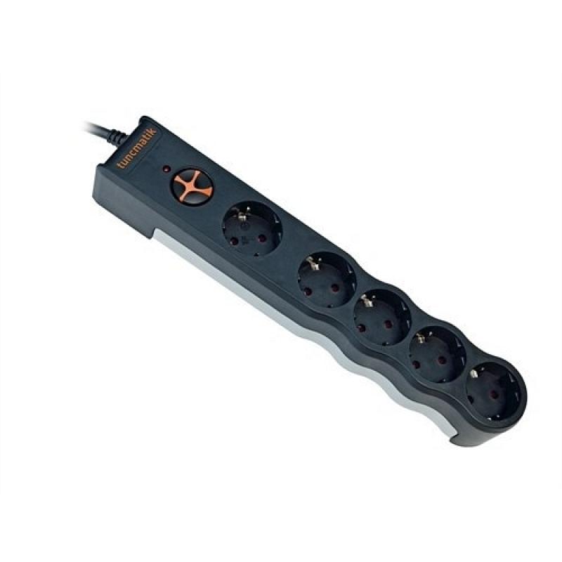 TUNÇMATİK TSK6136 POWERSURGE 5Lİ ENERJİ KORUMA PRİZİ  1050 JOULE 1.5 METRE SİYAH akım koruma