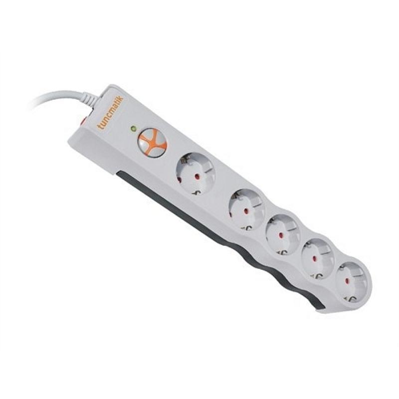 Tunçmatik TSK6134 Powersurge 5'Li 1050 Joule Beyaz 1.5 Mt. Akım Koruyucu Priz