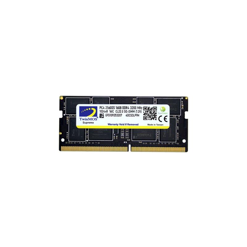 TWINMOS 16GB DDR4 3200MHz CL22 1.2V SODIMM NOTEBOOK RAM MDD416GB3200N