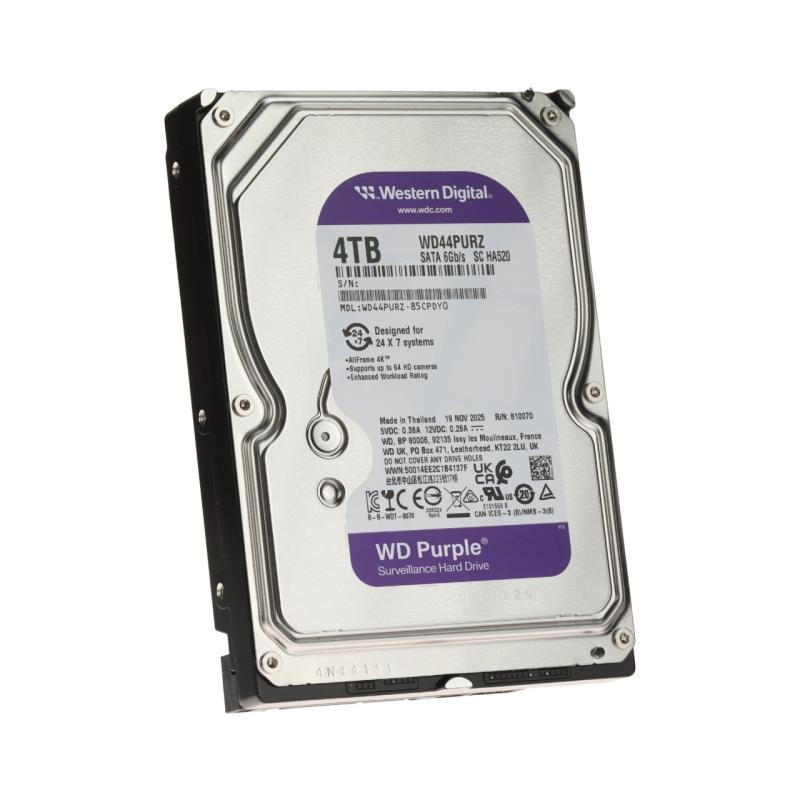 WD 4TB 5400RPM 128MB PURPLE WD44PURZ SATA3 7/24 Güvenlik