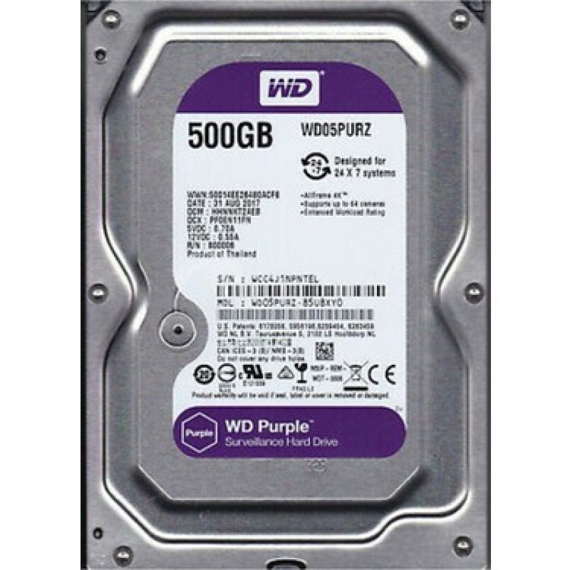 WD 500GB WD05PURZ 64MB SATA3 7/24 GÜVENLİK DİSK REFURBİSH(YENİLENMİŞ) WD 500GB WD05PURZ 64MB SATA3 7/24 GÜVENLİK DİSK REFURBİSH(YENİLENMİŞ)