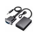 X-Level XCC7804 Ses Girişli VGA To HDMI Dönüştürücü (45 cm Aux Kablo 15 cm VGA Kablo)