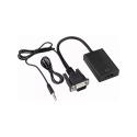 X-Level XCC7804 Ses Girişli VGA To HDMI Dönüştürücü (45 cm Aux Kablo 15 cm VGA Kablo)