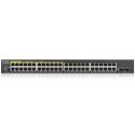 ZYXEL GS1900-48HP 48 PORT GİGABİT 10/100/1000 2xSFP 24 PORT PoE SWİTCH Web Yönetilebilir,Destek Gücü 170W,RACK MOUNT